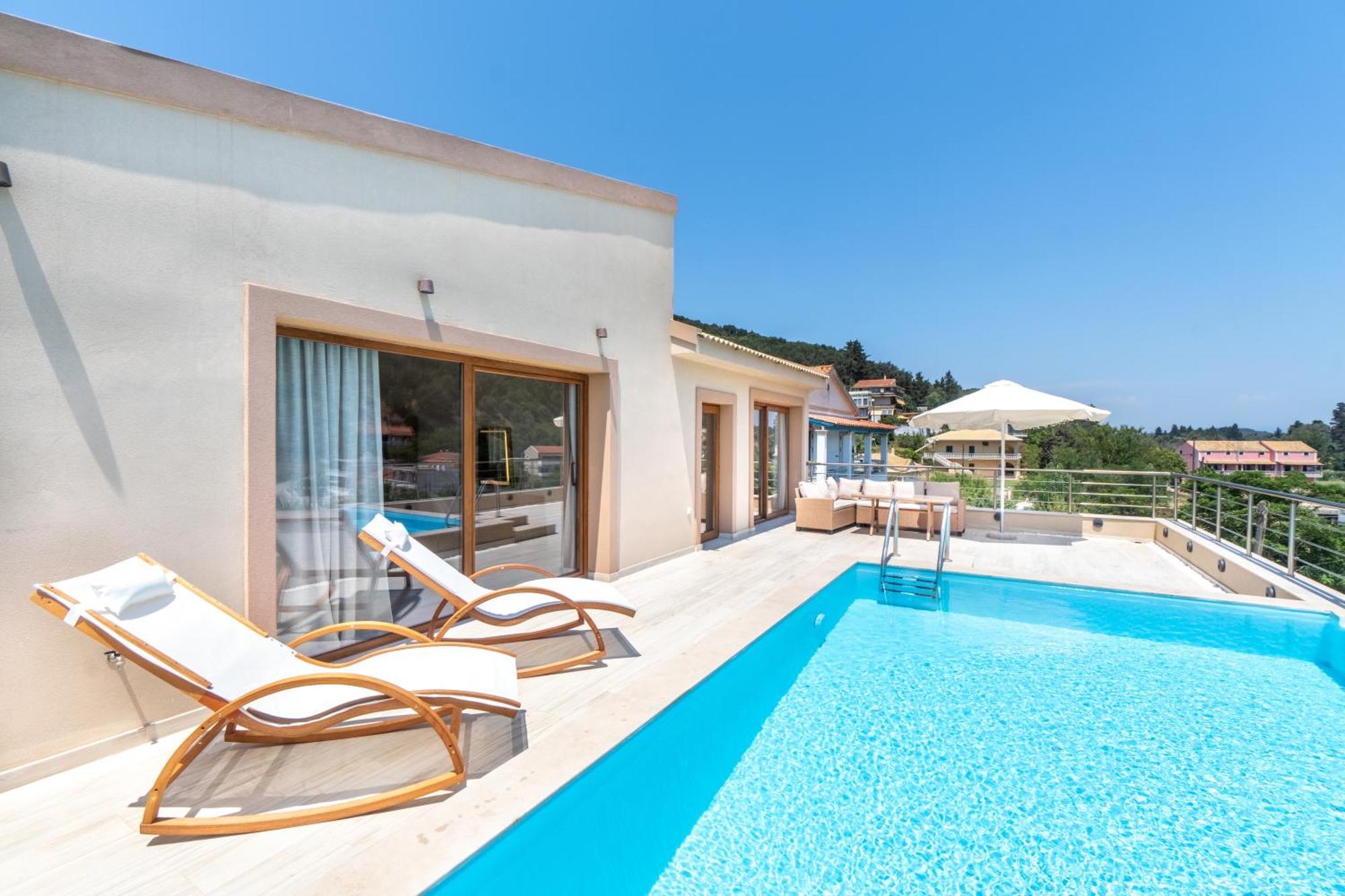 Villa Vasillis-Heated Swimming Pool With Infinity View Vitaládes Extérieur photo